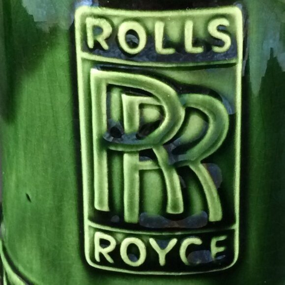 Vtg Beauce Rolls Royce Stein Mug Tankard Quebec Pottery Green Beauceware Power - Picture 11 of 15